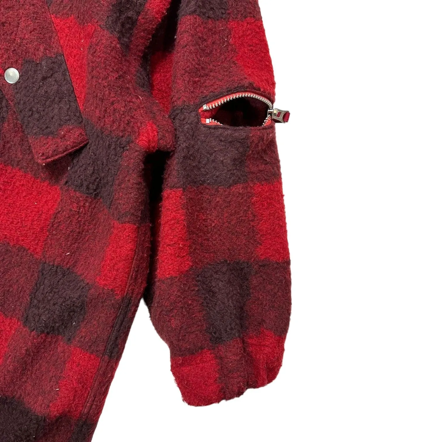 YMC Hunter Red Plaid Parka Jacket