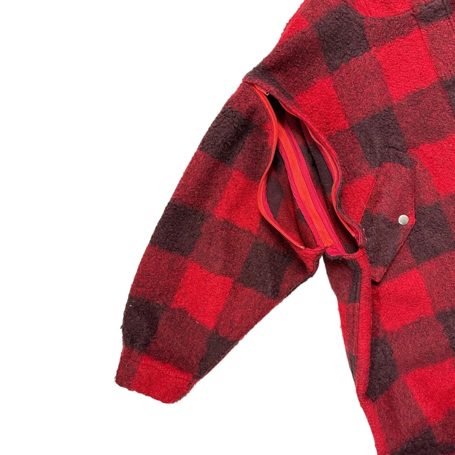 YMC Hunter Red Plaid Parka Jacket