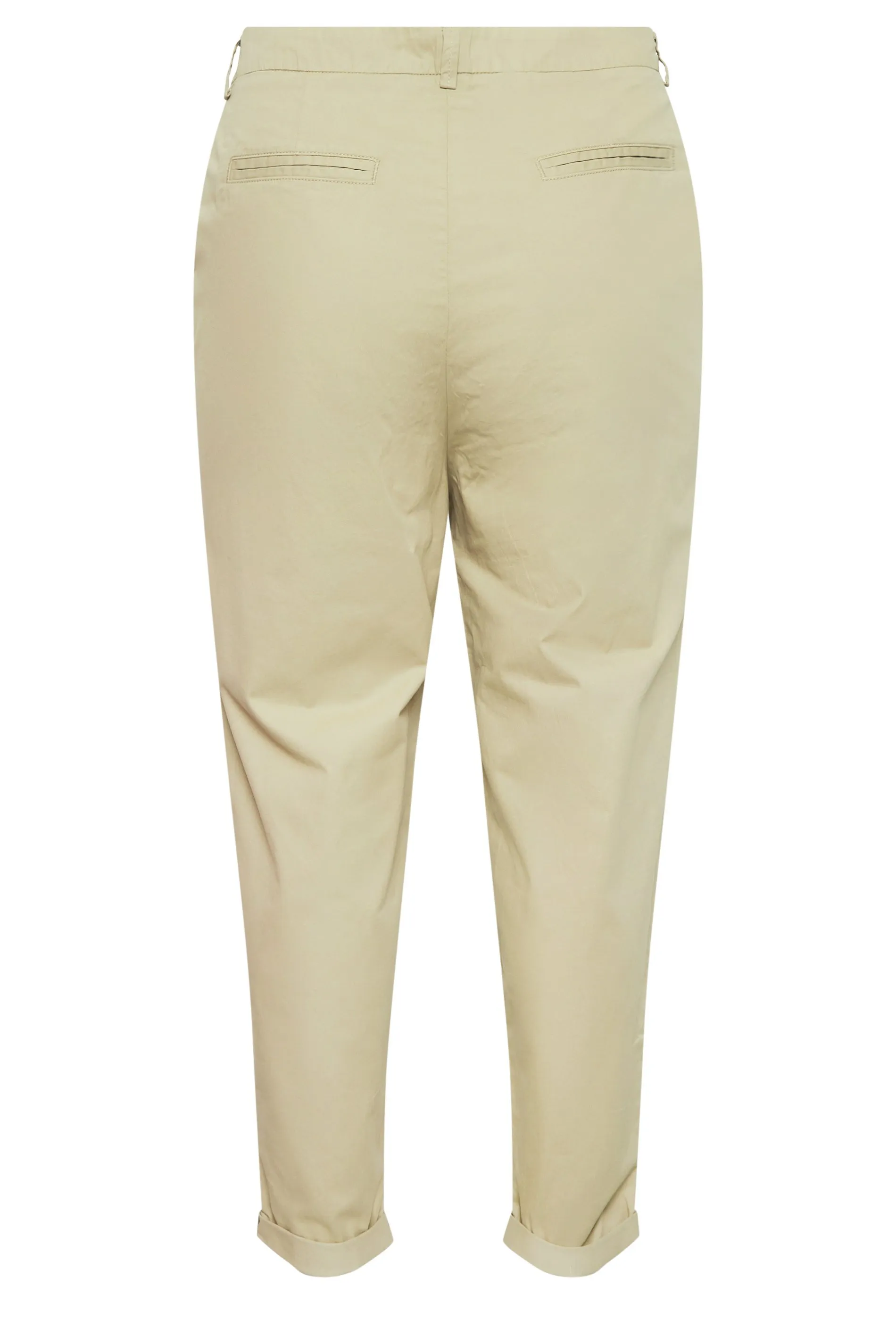 YOURS Curve Beige Brown Straight Leg Chino Trousers